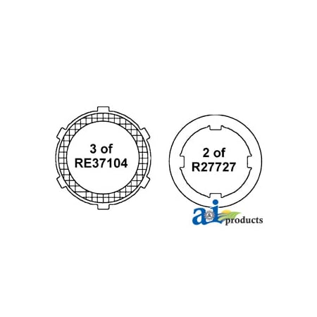 A & I Products Plate, Disc Kit 6.3 x5.9 x1.7 A-RE37119